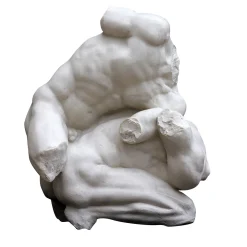 Scultura in gesso di combattenti