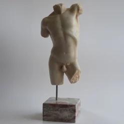 Scultura in marmo di Carrara Torso di Marte con base