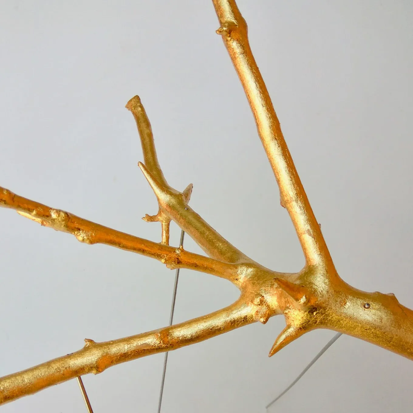 Scultura in oro di Rami Sospesi