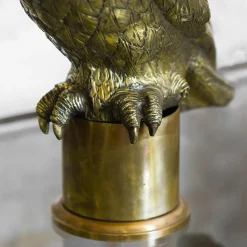 Scultura in Ottone a Forma di Pappagallo