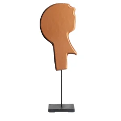 Scultura in pelle marrone Il capo