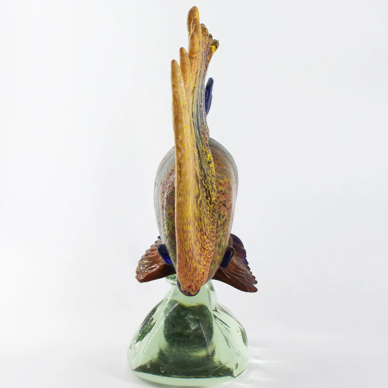Scultura in vetro di Murano con pesce tropicale