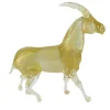Scultura in vetro di Murano con stambecco dorato