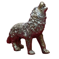 Scultura Lupo con Ingranaggi in bronzo