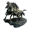 Scultura Mandria Cavalli in bronzo