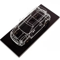 Scultura Mini Cooper in filo metallico