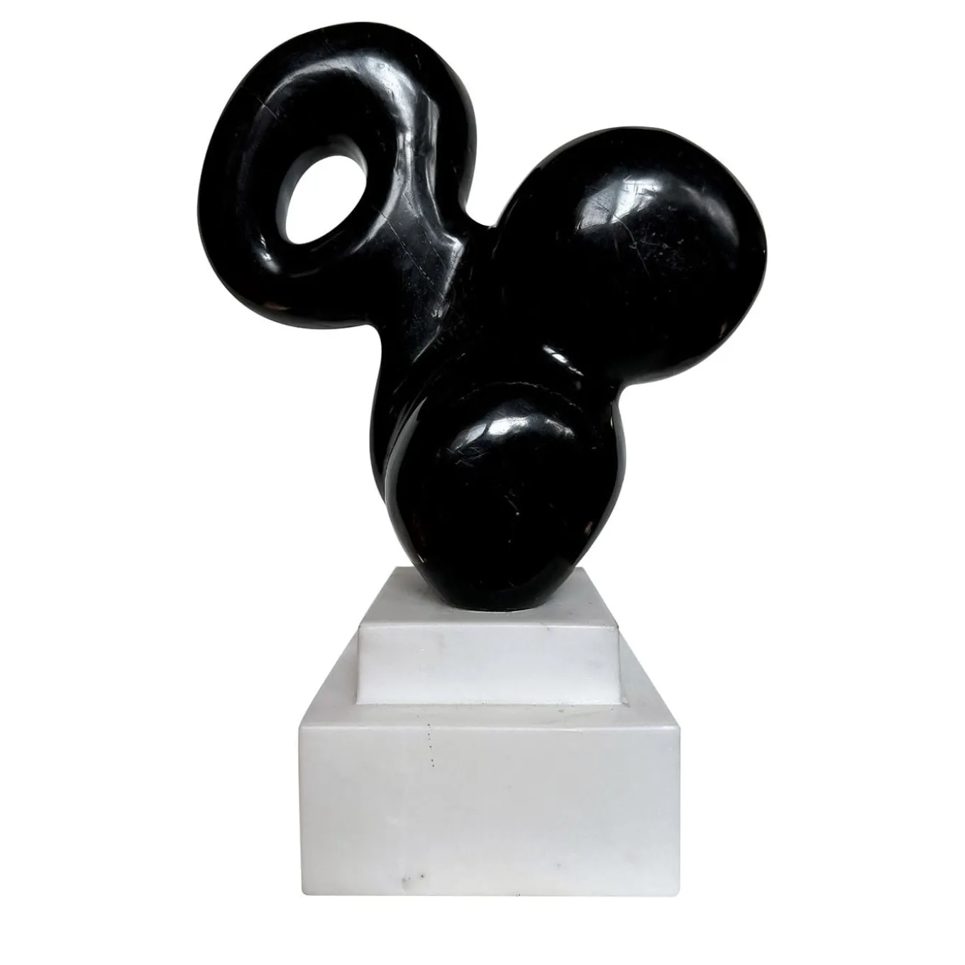 Scultura Molecola in marmo Nero Marquina di Piero Speranza