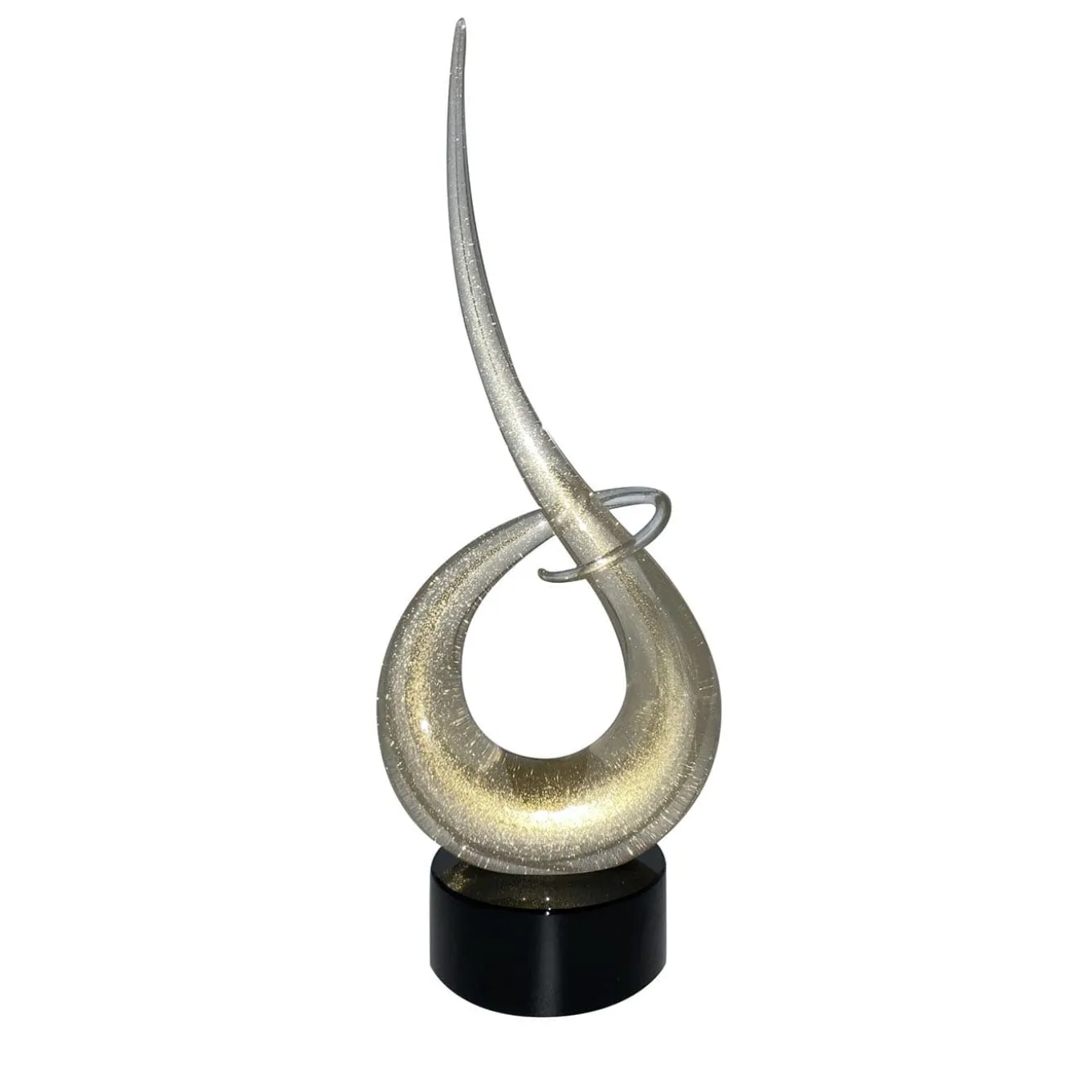 Scultura Nodus in cristallo e oro