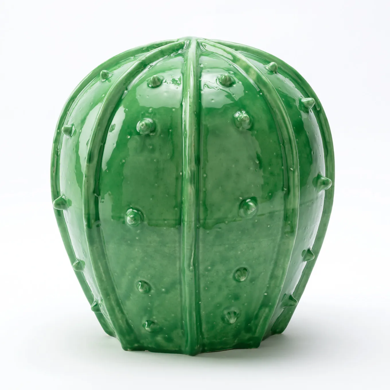 Scultura rotonda verde Cactus