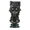 Scultura Testa Bucranio in bronzo