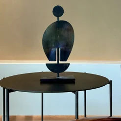 Scultura Umanoide in Ferro Ossidato