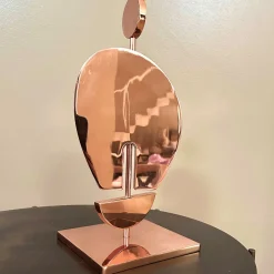 Scultura Umanoide in Ottone e Galvanica Rame Rosa Lucido