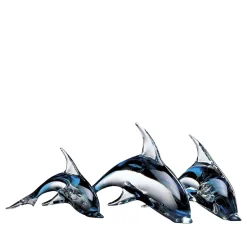 Set acquario con tre delfini