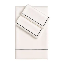 Set copripiumino BACCHETTA in cotone satinato bianco