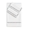 Set copripiumino Botero ricamato in cotone percalle bianco