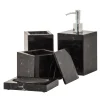 Set da bagno 4 pezzi in marmo nero