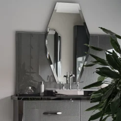 Set da bagno 4 pezzi in pelle Oyster