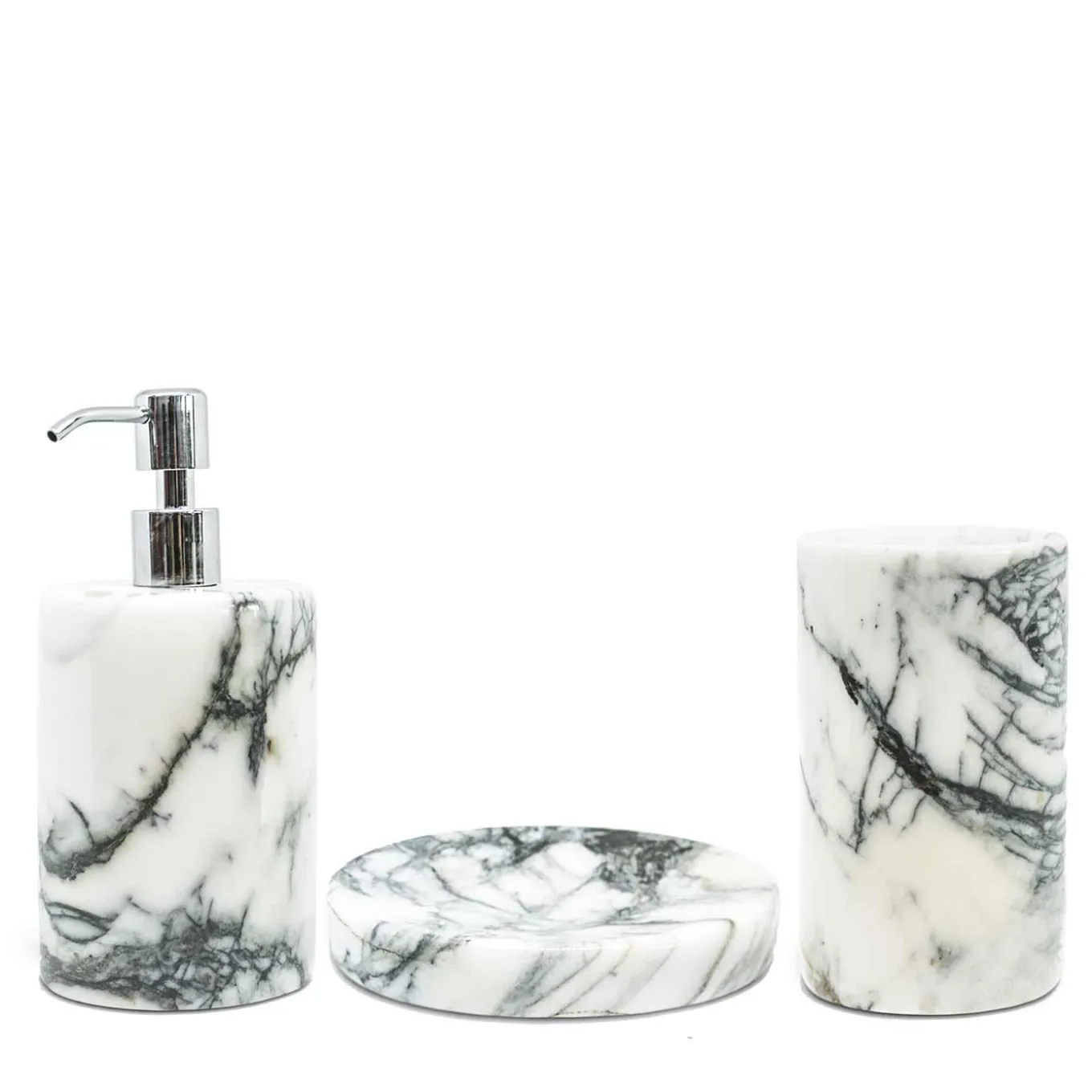 Set da bagno in marmo Paonazzo