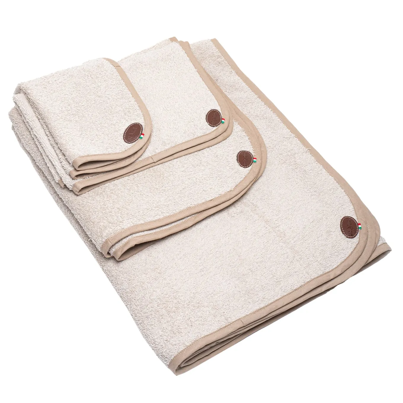 Set di 5 asciugamani beige assortiti