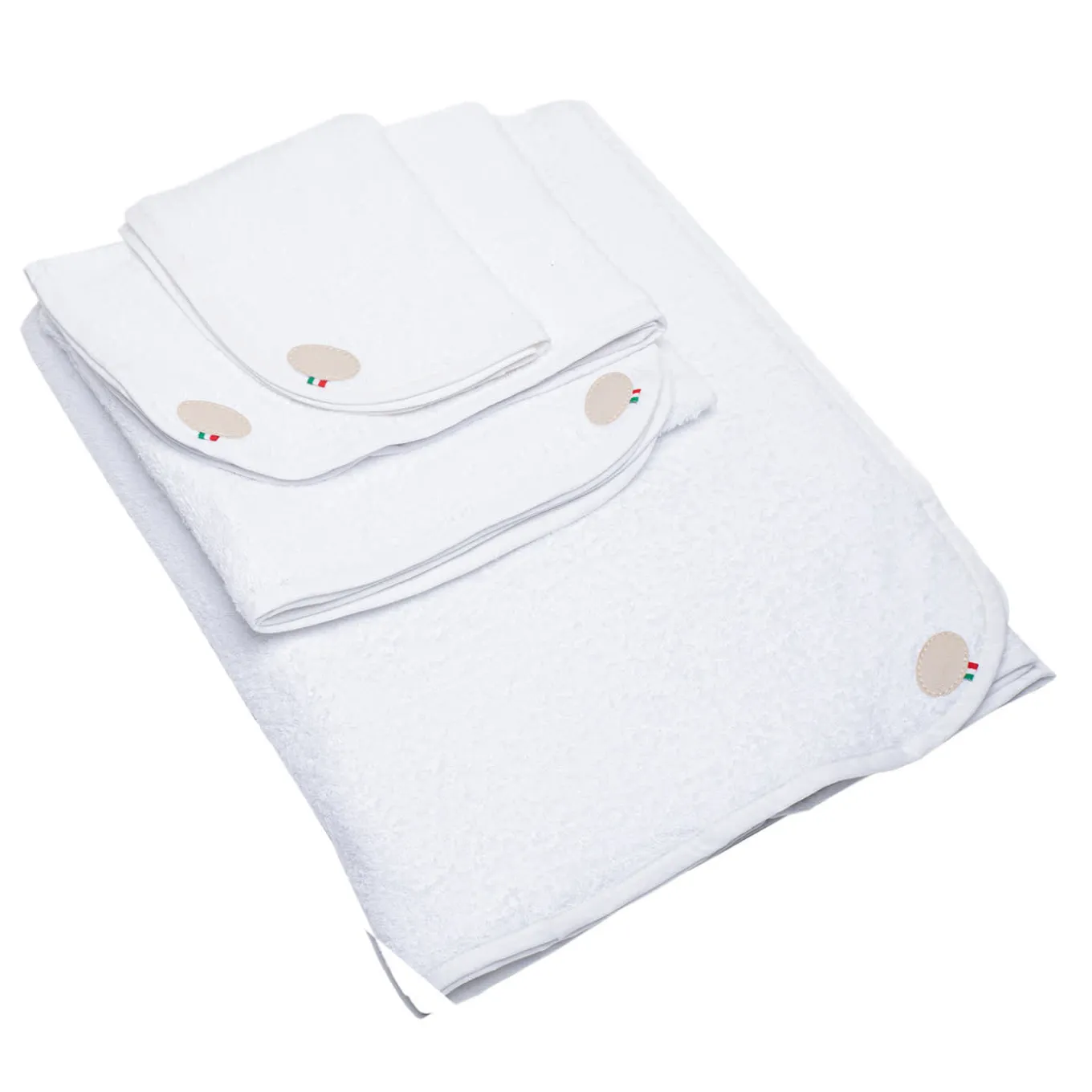 Set di 5 asciugamani crema assortiti