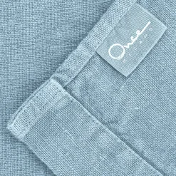 Set di 4 asciugamani in lino blu chiaro