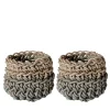 Set di 2 Canapa Gray Basket #3 di Rosanna Contadini