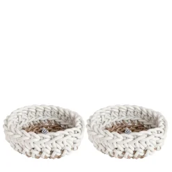 Set di 2 Canapa White Basket #2 di Rosanna Contadini