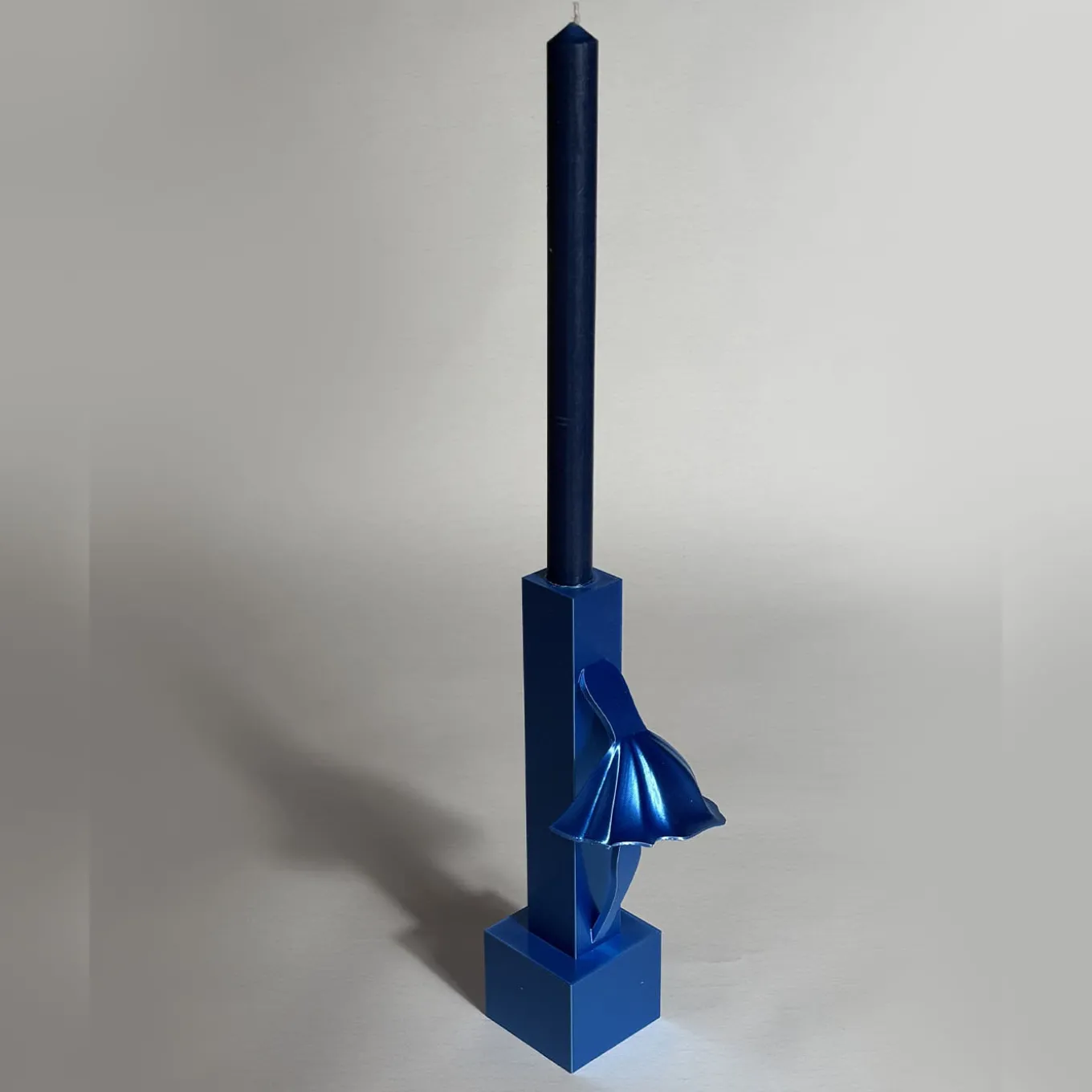 Set di 2 candelabri stampati in 3D Tin Soldiers Blu