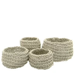 Set di 4 cestini bianchi Sottile di Rosanna Contadini