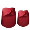 Set di 2 cestini Bloom in pelle rossa di Viola Tonucci