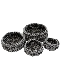 Set di 4 cestini grigi Classico di Rosanna Contadini