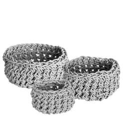 Set di 3 cestini grigi Sottile di Rosanna Contadini