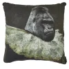 Set di 2 Cuscini Quadrati in Tessuto con Design Antropomorfo Gorilla