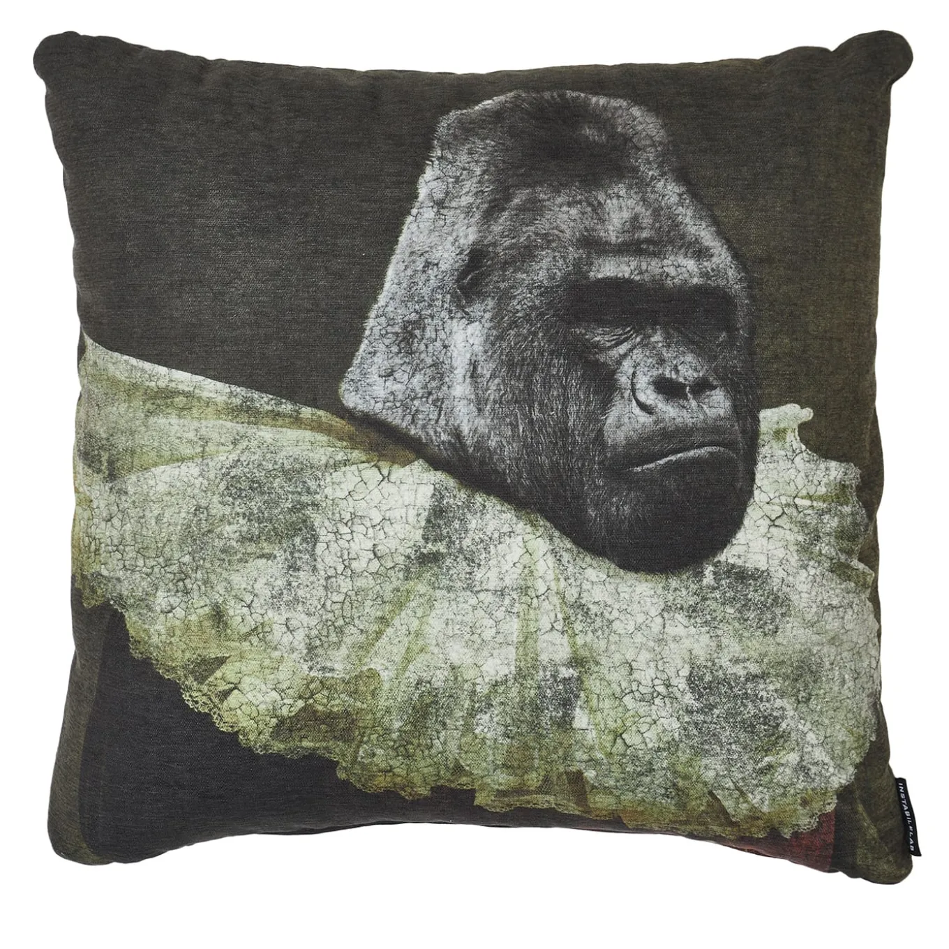 Set di 2 Cuscini Quadrati in Tessuto con Design Antropomorfo Gorilla