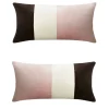 Set di 2 cuscini tripli ottici rosa