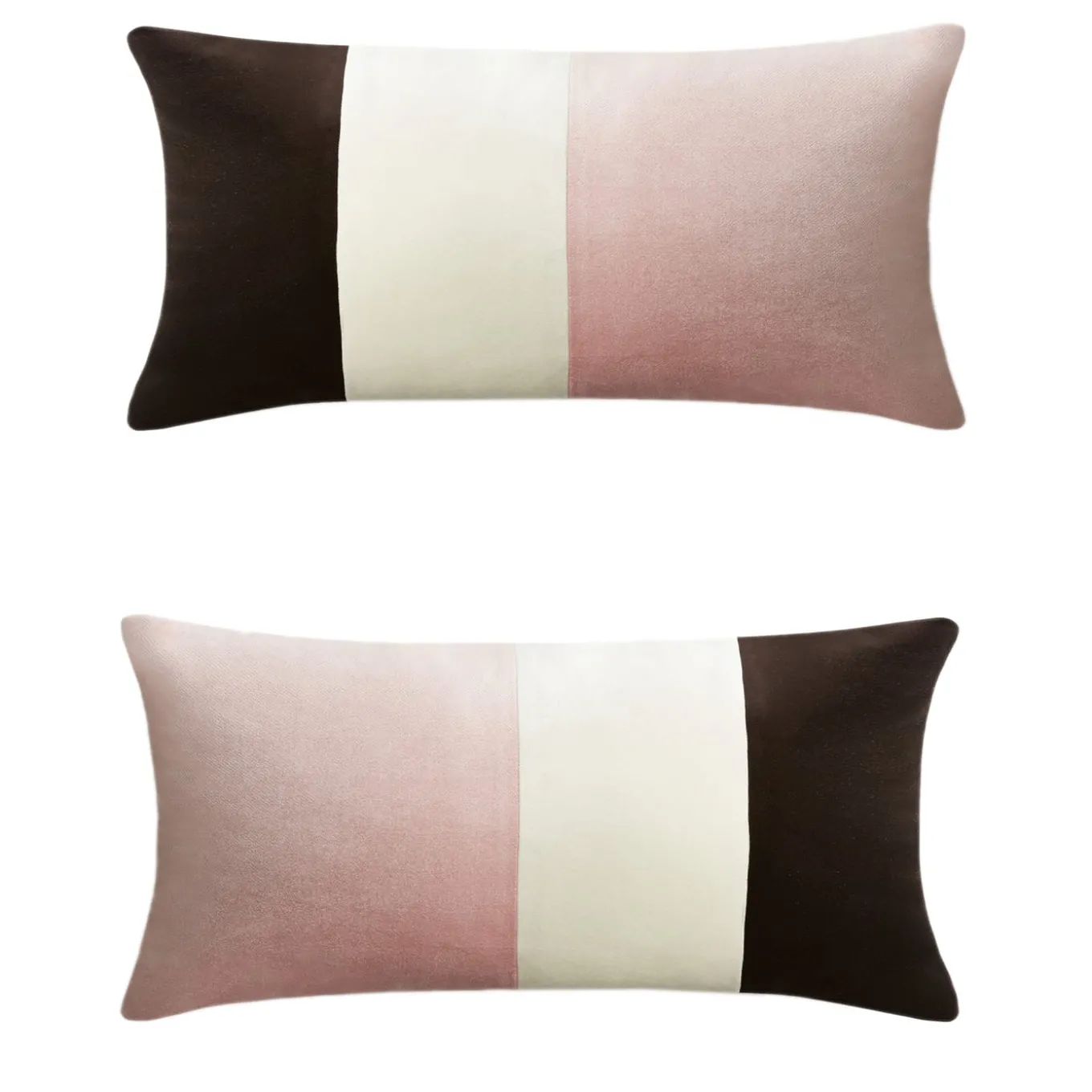 Set di 2 cuscini tripli ottici rosa