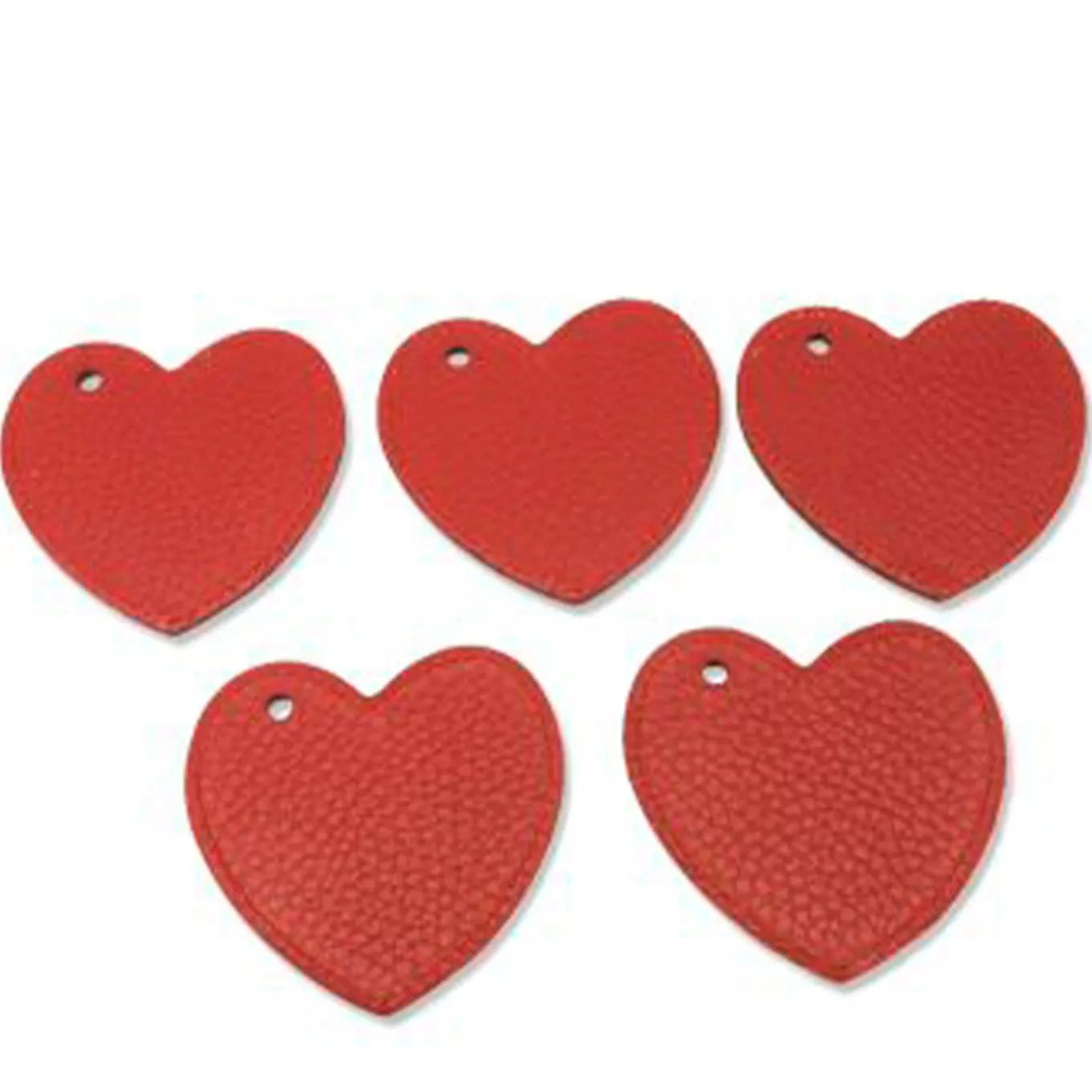 Set di 5 ornamenti per albero di Natale a forma di cuore