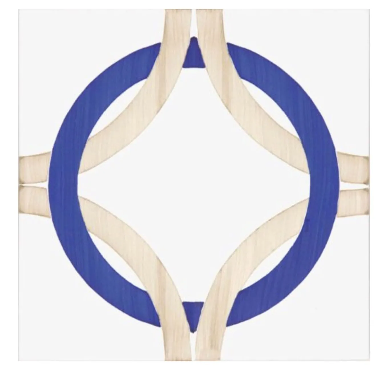 Set Di 25 Piastrelle Bauhaus Blu E Tortora Tipo 3