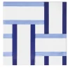 Set di 25 piastrelle Bauhaus blu tipo 12
