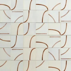 Set di 45 piastrelle beige e marroni Segni di Margherita Rui