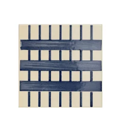 Set di 45 piastrelle bianche e blu Alfabeto di Margherita Rui