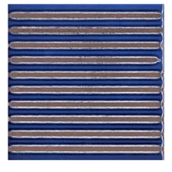 Set di 44 piastrelle blu Solchi Tattile Lines