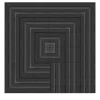 Set Di 36 Piastrelle Geometrie D’Ombra In Ceramica Nero Carbone Composizione Motivo A Linee E Quadrato