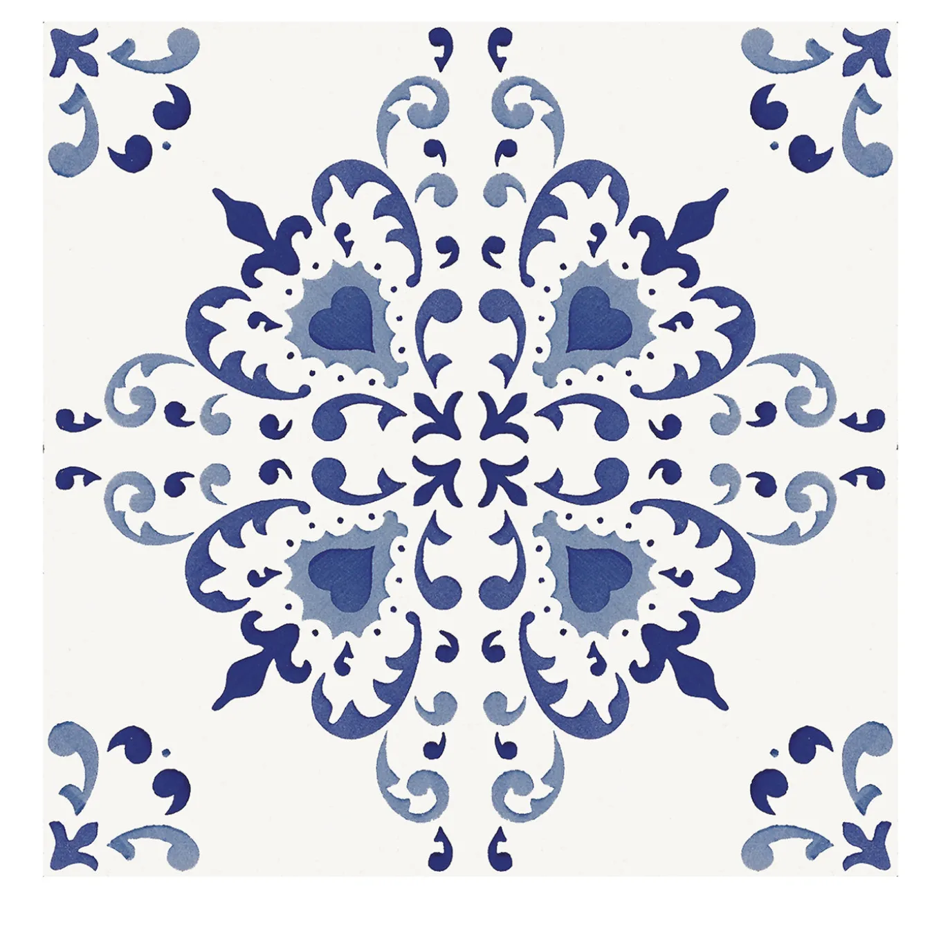 Set di 25 piastrelle MAVI Blu Tipo Isola Azzurra