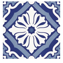 Set di 25 piastrelle MAVI Blu Tipo Onda