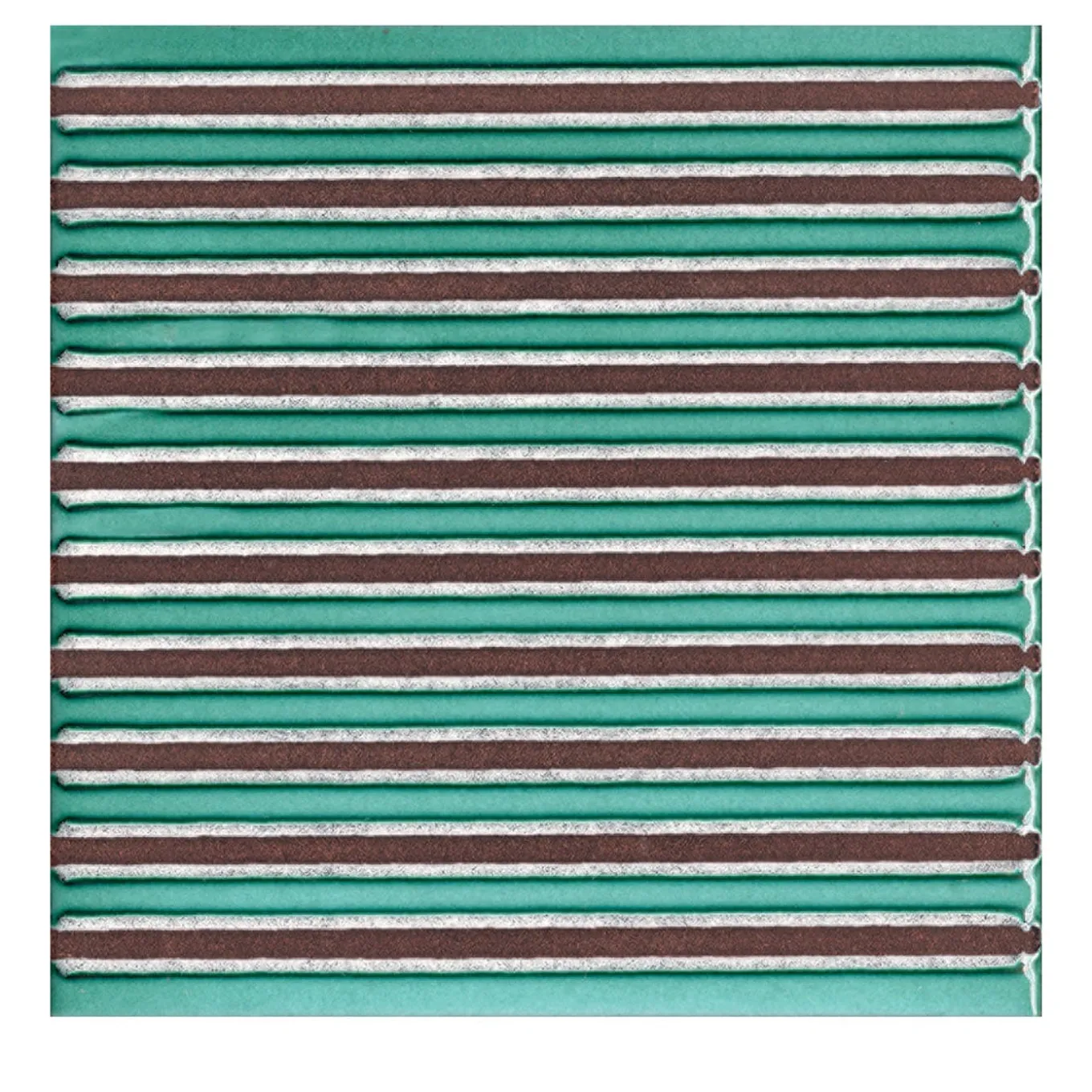 Set di 44 piastrelle Solchi Tattile Lines Verde