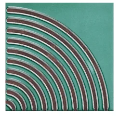 Set di 44 piastrelle Solchi Tattile Angolo Verde