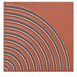 Set di 44 piastrelle Solchi Tattile Angolo Ruggine