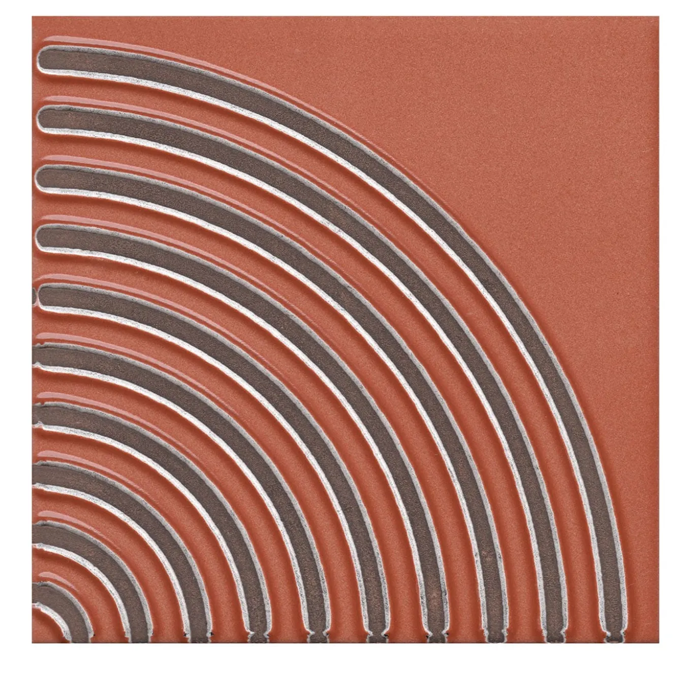 Set di 44 piastrelle Solchi Tattile Angolo Ruggine