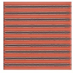 Set di 44 piastrelle Solchi Tattile Lines Ruggine